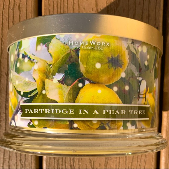 🆕HARRY SLATKIN HOMEWORX PARTRIDGE IN A PEAR TREE 4 WICK 18oz CANDLE NWTS! - Picture 1 of 5